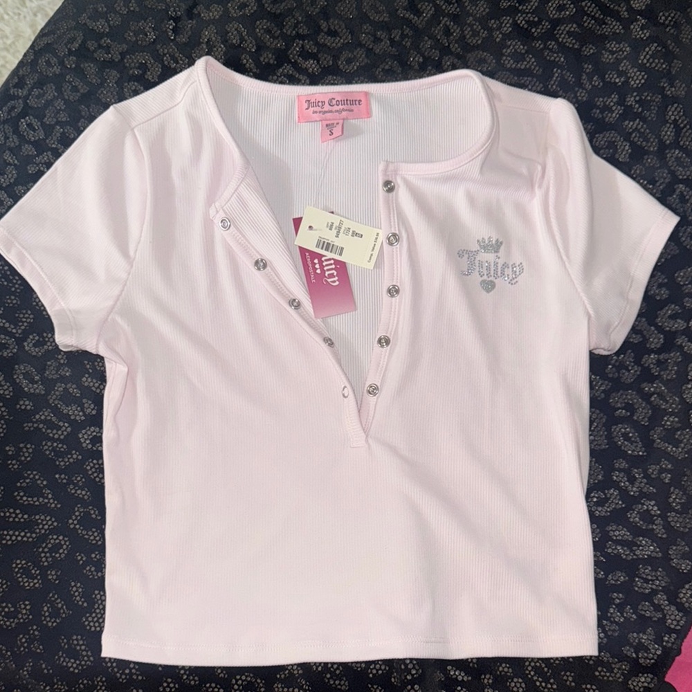 Juicy Couture Light Pink Button Down Kids Shirt